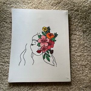 Handmade Women Figure Canvas Decoration